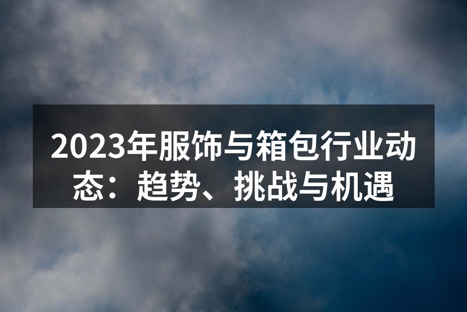 2023年服饰与箱包行业动态：趋势、挑战