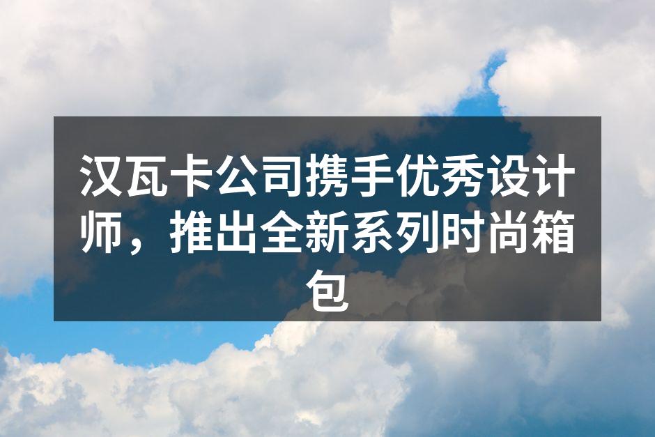汉瓦卡新系列箱包设计草图